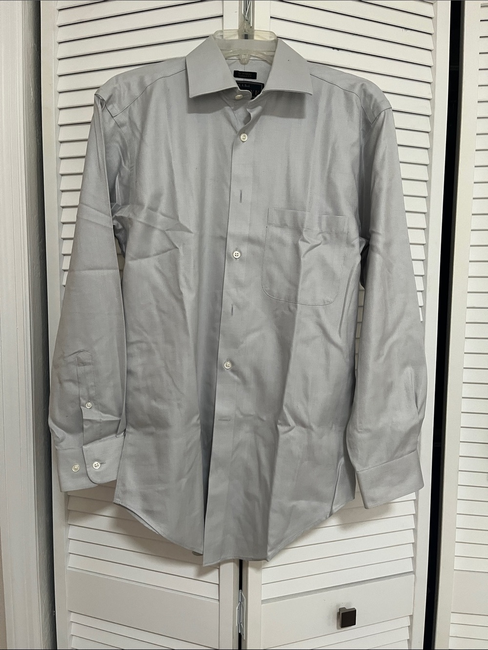 Jos. A. Bank Light Gray Men's Dress Shirt